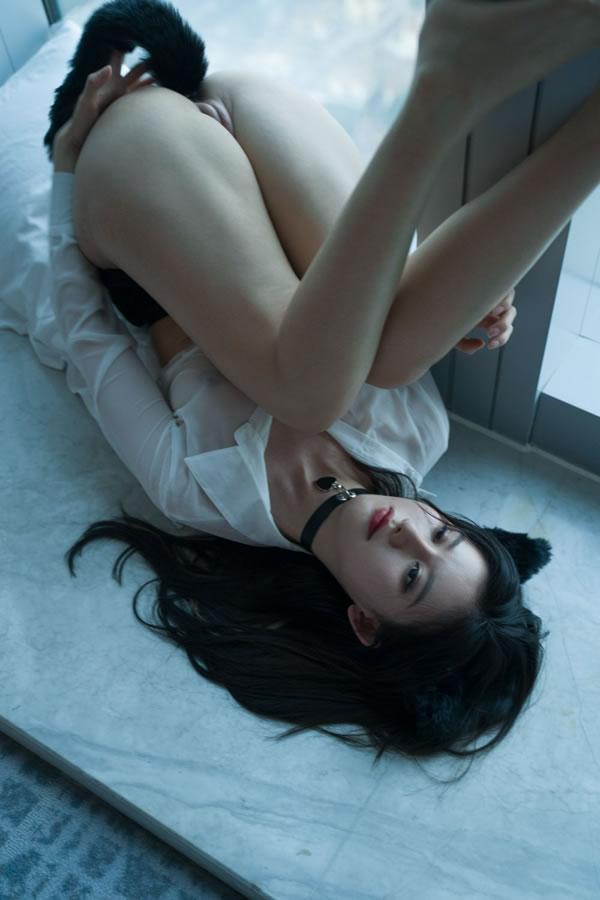 宅男女神阿朱 - 肛塞猫女郎(26)