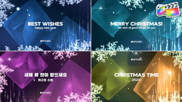 Christmas And New Year Typography For Fcpx - VideoHive 49761625