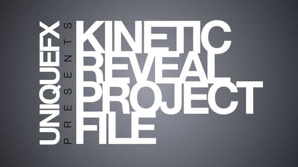 Kinetic Reveal - VideoHive 137834