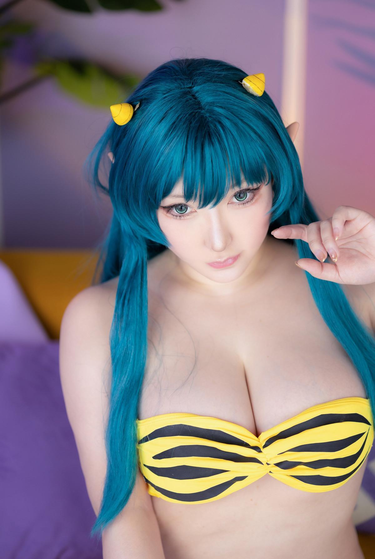 Cosplay SAKUサク Lum ラム うる星やつら Set.01(27)