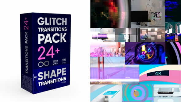 Glitch Transitions Pack 4K. - VideoHive 34791925