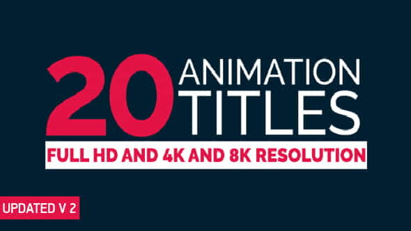 20 Title Animation - VideoHive 9913929