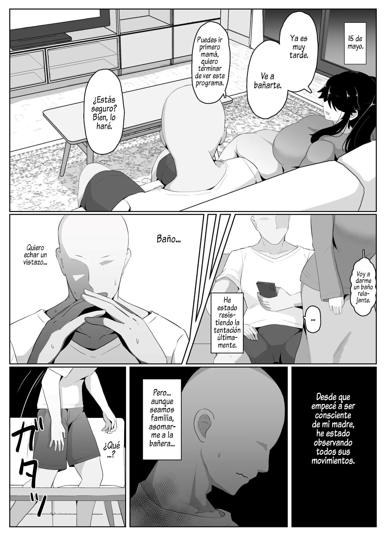 [hahayamoya (moya)] Oyasumi, Okaa-san I  Good Night, Mom I [Spanish]  [Al Chile no Sé Scan]