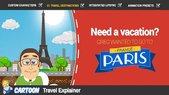 Cartoon Travel Explainer - VideoHive 8068670