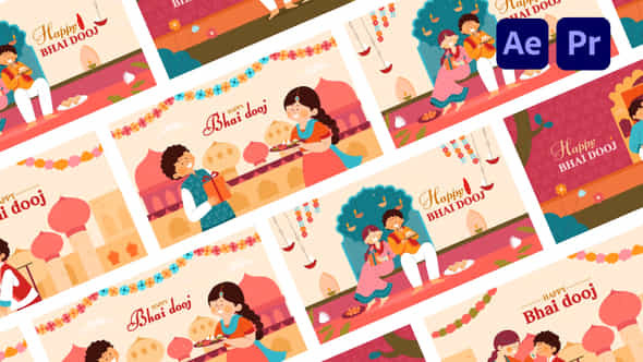 Bhai Dooj Festival Celebration Animation - VideoHive 54857951