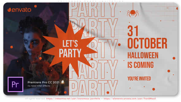 Halloween Party Invitation - VideoHive 46488619