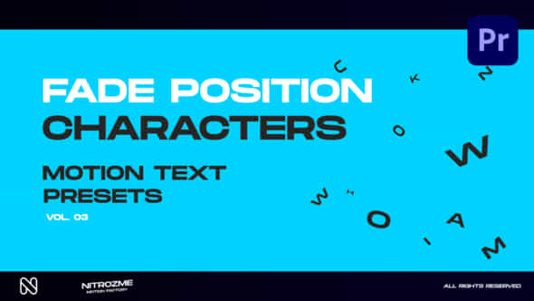 Characters Motion Text - VideoHive 45890295