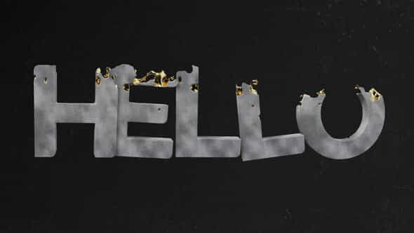 3D Gold Concrete Type - VideoHive 54043083