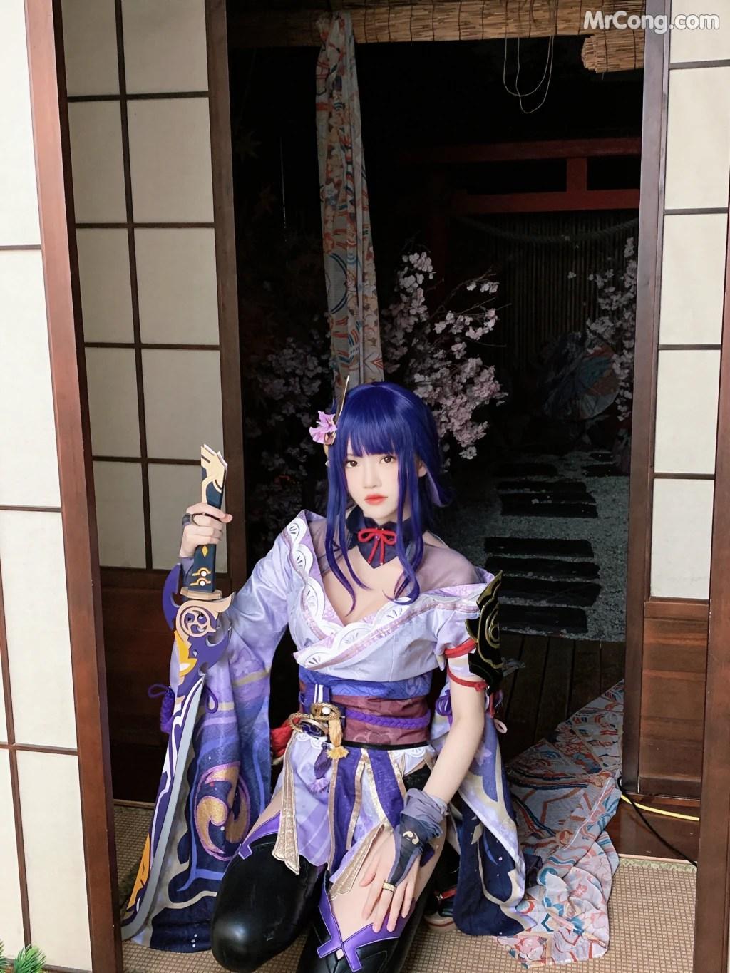 Coser@桜桃喵 Vol.139: 雷电将军+花絮 (51 photos )(51)