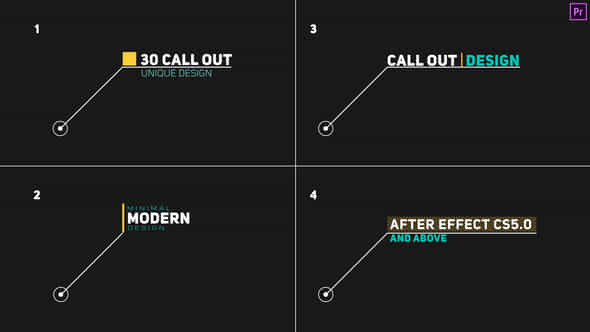 Modern Call Out Titles 1 Premiere Pro - VideoHive 53253849