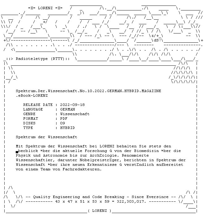 Spektrum.Der.Wissenschaft.No.10.2022.GERMAN.HYBRID.MAGAZINE.eBook LORENZ