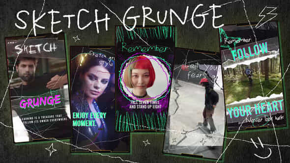 Sketch Grunge Stories - VideoHive 53696202