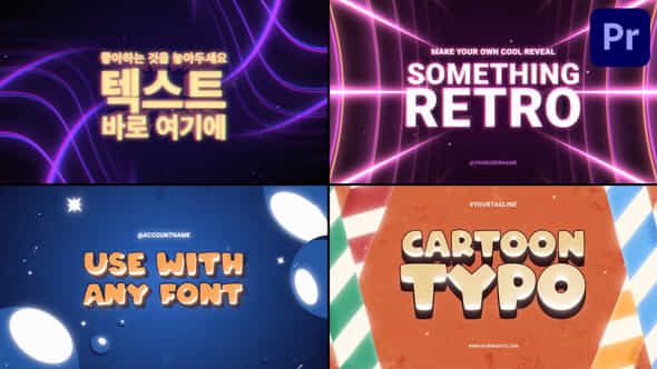 Cartoon Typography Slides Premiere Pro Mogrt - VideoHive 49777338