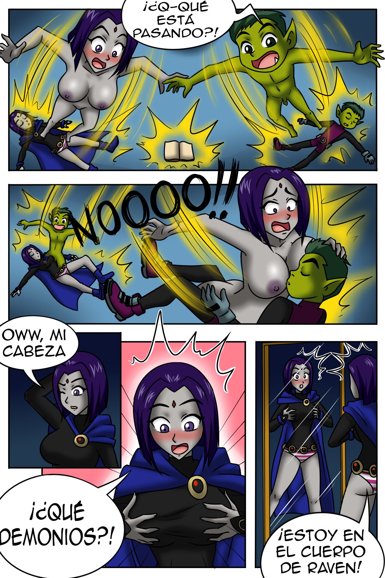 Beastboy and Raven Swap Bodies - 1