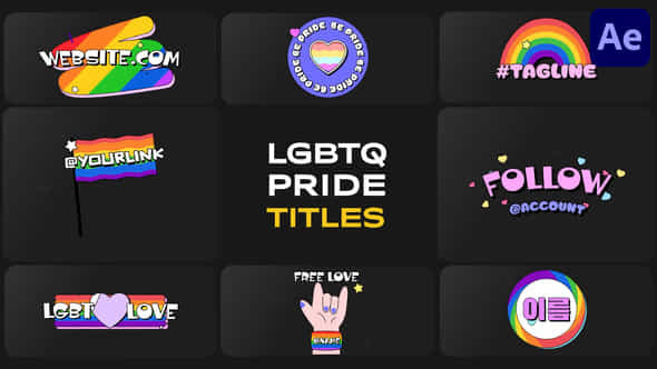 Lgbtq Pride Titles For After Effects - VideoHive 57796521