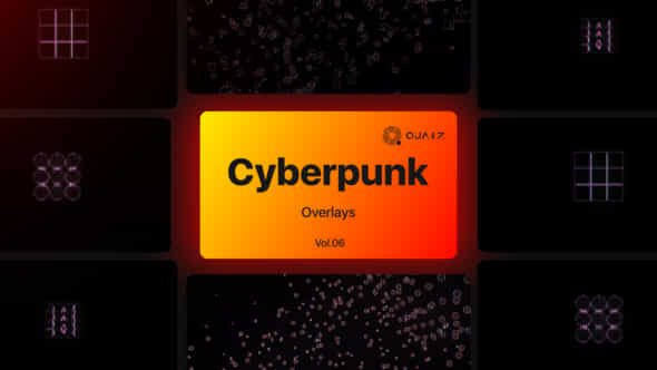 Cyberpunk Overlays - VideoHive 47534322