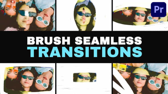 Brush Seamless Transitions Premiere Pro Mogrt - VideoHive 52436544