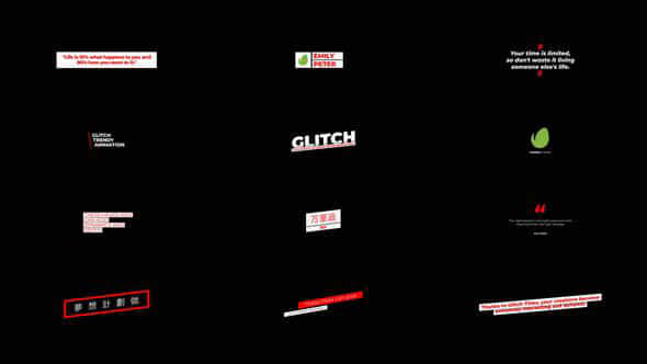 Glitch Titles 1 - VideoHive 48092245