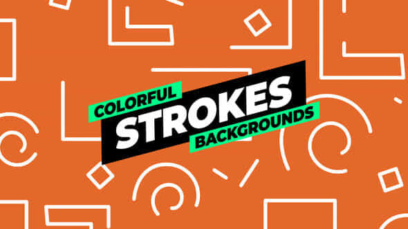 Colorful Strokes Backgrounds - VideoHive 53768680