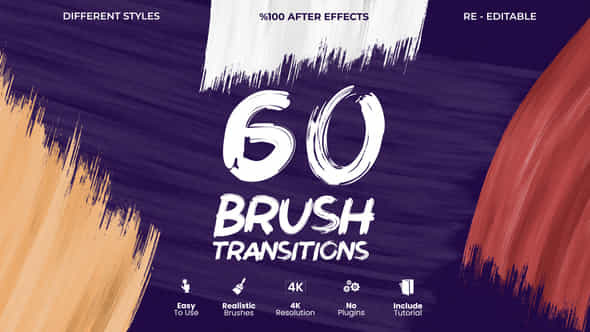 Brush Transitions - VideoHive 40494893