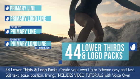44 Lower Thirds Titles - VideoHive 10654699