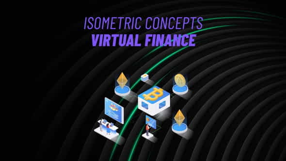 Virtual Finance - Isometric Concept - VideoHive 31223605