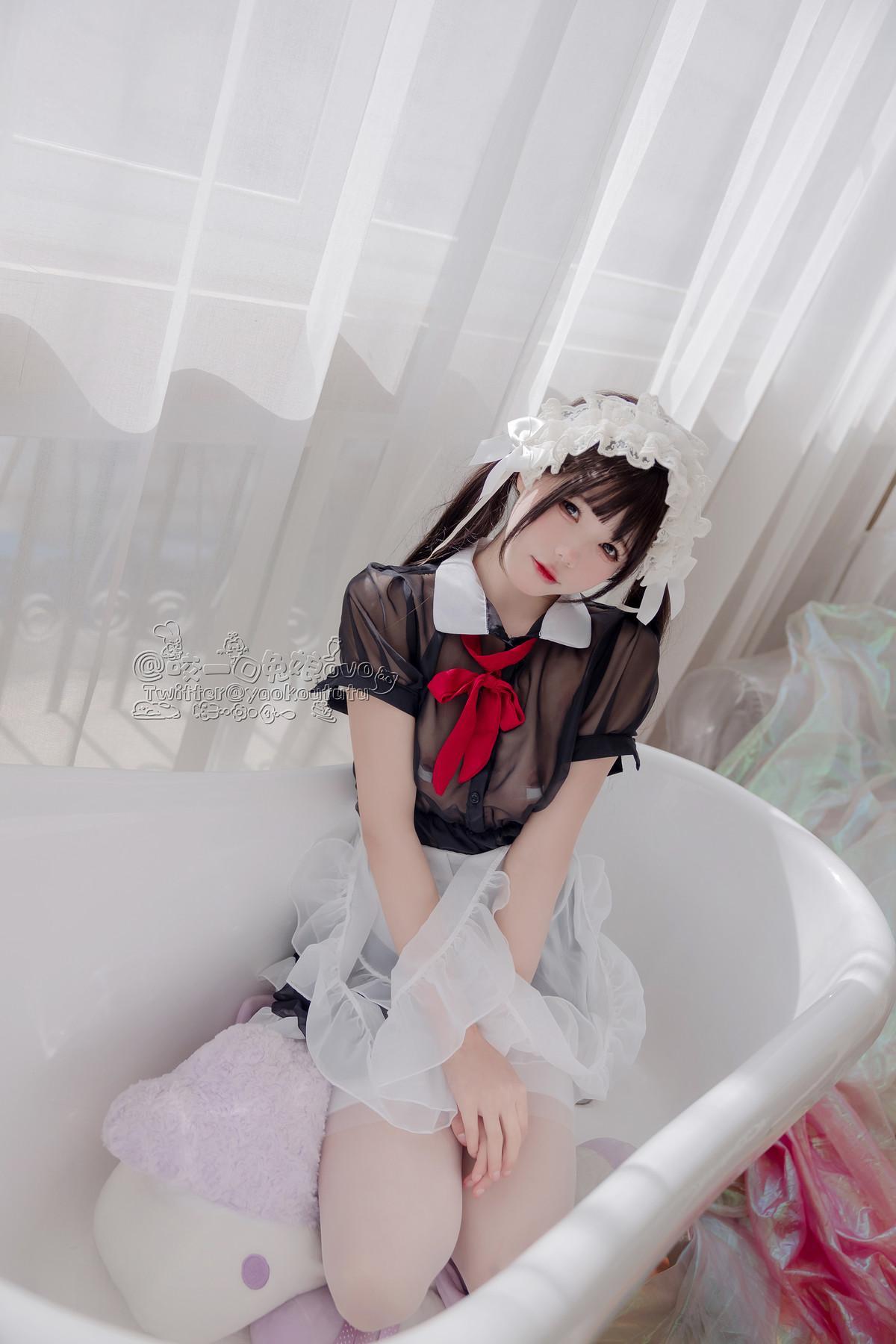 Cosplay 黏黏团子兔 黑白女仆(14)