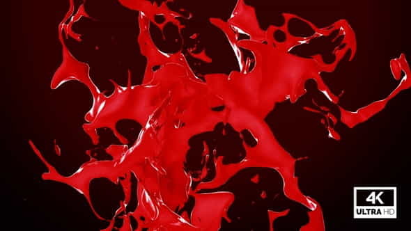 Abstract Red Paint Splash V3 - VideoHive 33705234