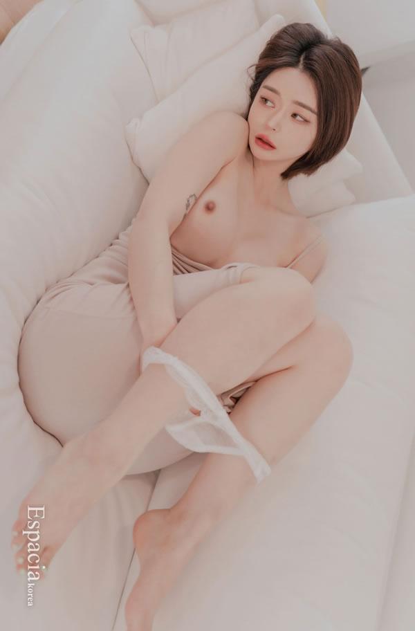 优雅短发美女Rahee长裙无圣光人体图集(36)