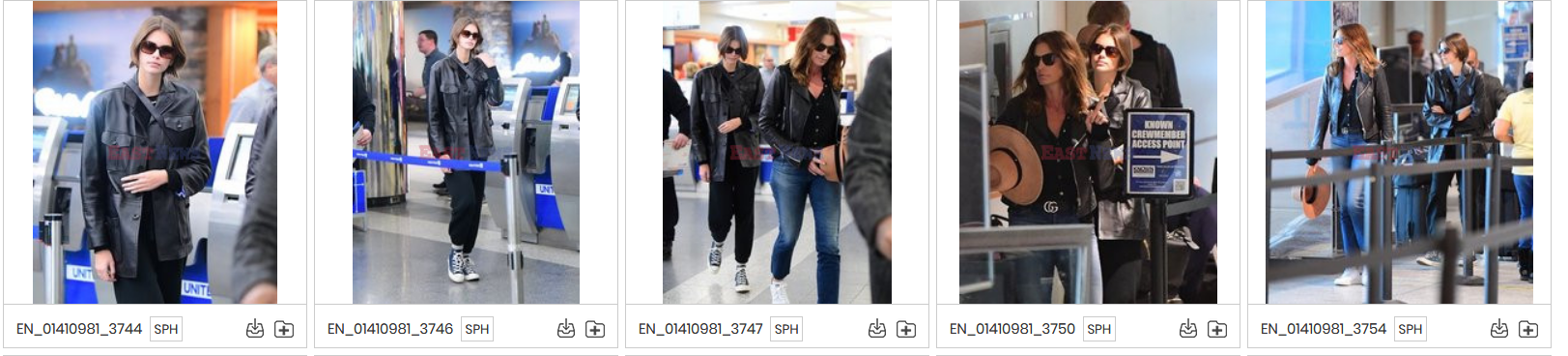 REQ: Kaia Gerber and Cindy Crawford at LAX