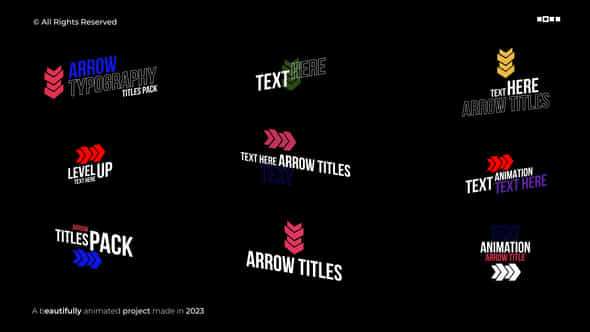 Arrows Titles After Effects - VideoHive 49982357