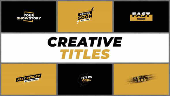 Creative Titles 1.0 - VideoHive 42358825