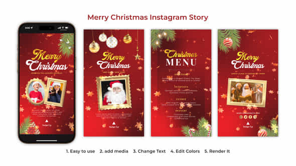 Merry Christmas Instagram Story - VideoHive 55602934