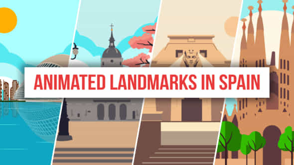 Animated Landmarks In Spain - VideoHive 57441887