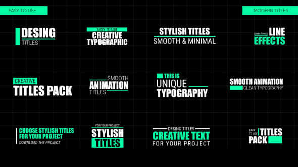Modern Titles Pack - VideoHive 41718329