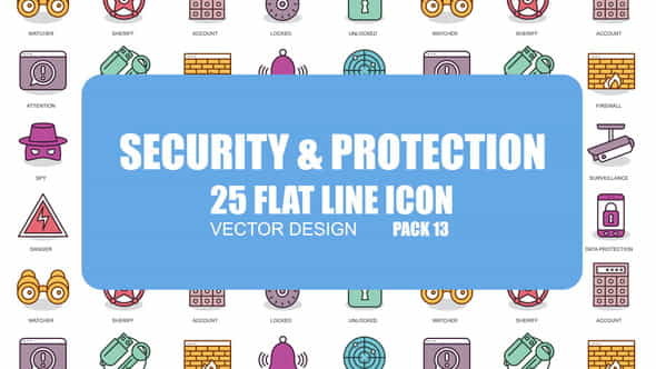 Security And Protection - Flat - VideoHive 23380958