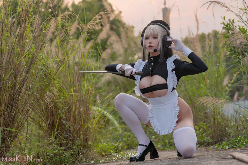 Coser@黏黏团子兔: 10月作品 战斗女仆 动感光波 (77 photos )(2)