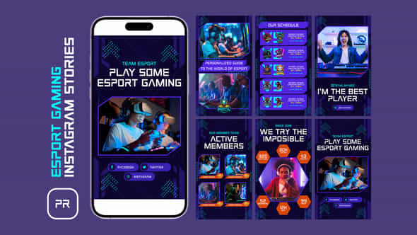 Esport Instagram Stories Mogrt - VideoHive 51913462