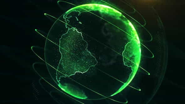 Planet earth rotating on a - VideoHive 34168423