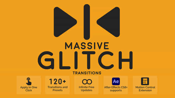 Massive Glitch Transitions - VideoHive 44193410