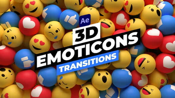 3D Emoticons Transitions - VideoHive 34340075