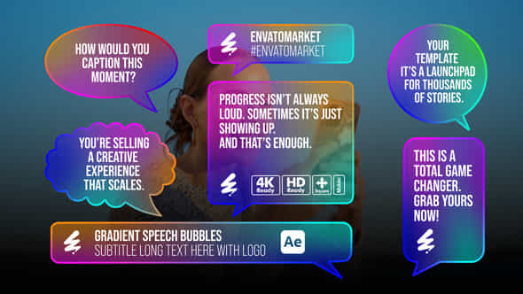 Gradient Speech Bubbles - VideoHive 58387534