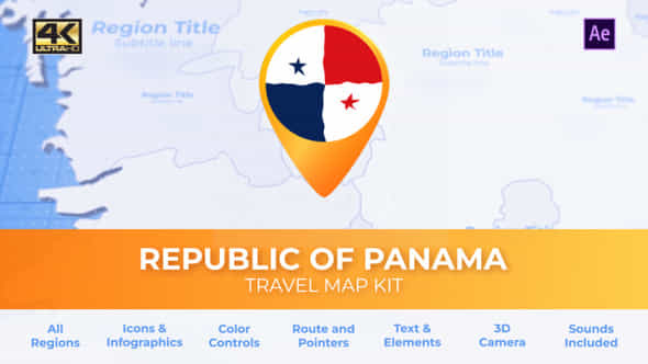 Panama Map - - VideoHive 39229776