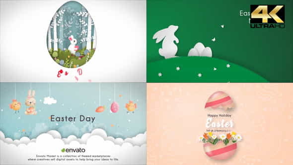 Happy Easter Day (4 in - VideoHive 31670426