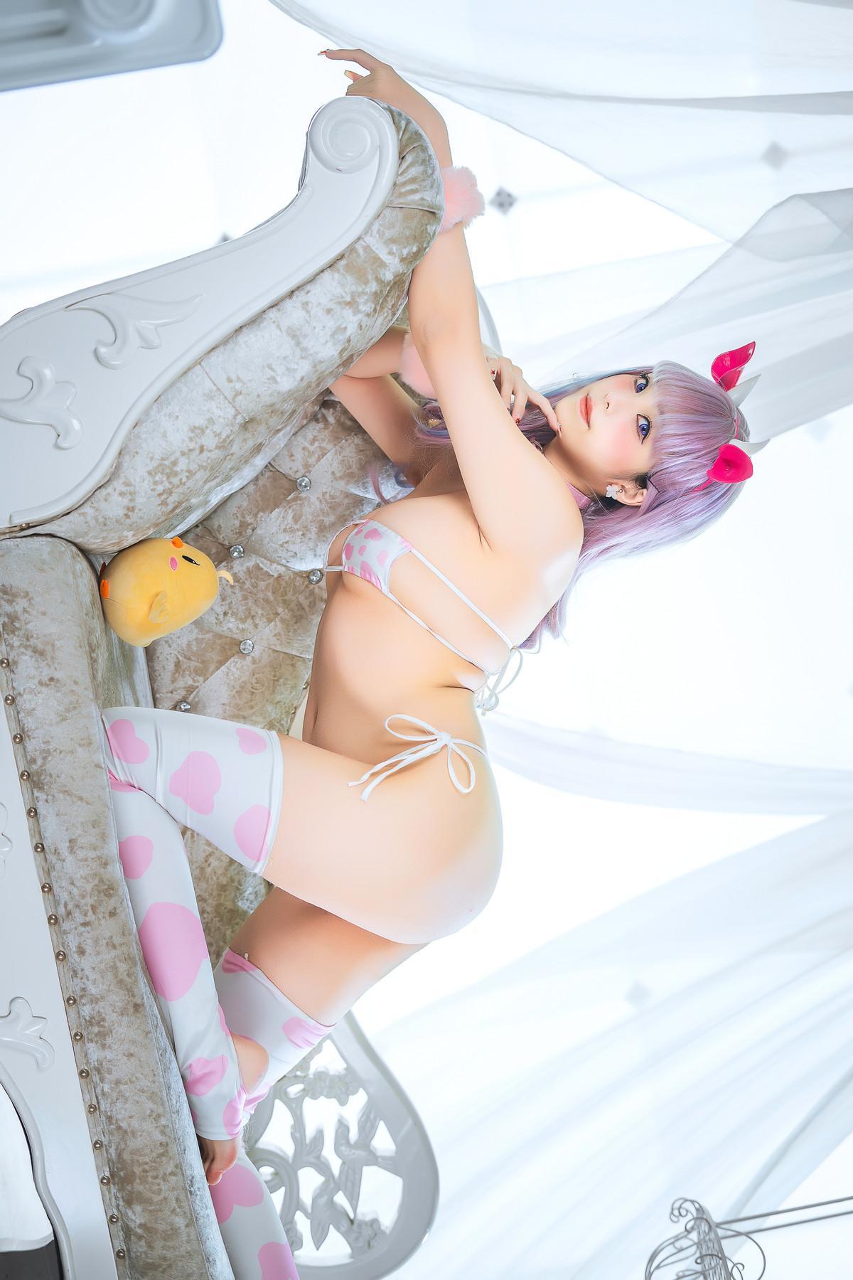 Cosplay 蜜汁猫裘Mizhimaoqiu 普利茅斯 奶牛装ver Set.01(40)