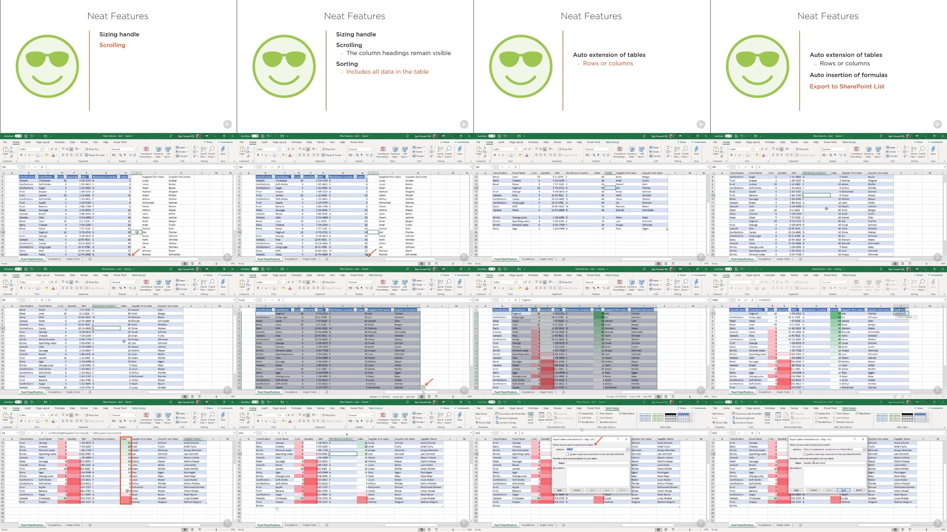 cwyXhwE5 o - Displaying Tables with Excel