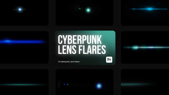 Cyberpunk Lense Flares - VideoHive 44779803