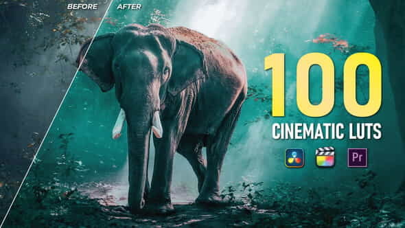 100 Cinematic LUTs Color Grading - VideoHive 35390122