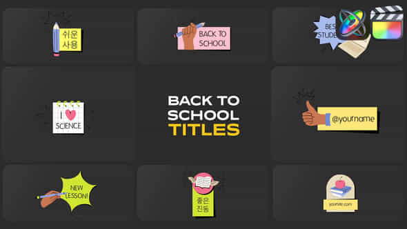 School Education Titles For Fcpx - VideoHive 53916135