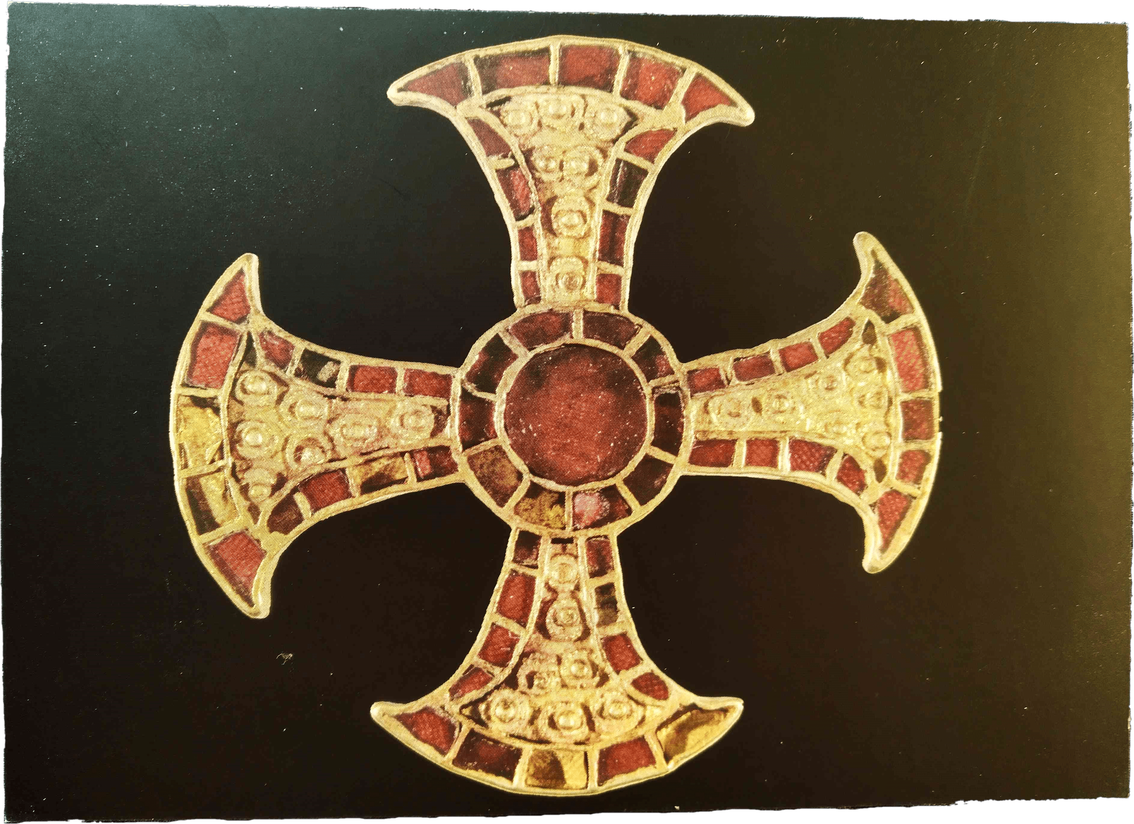 A photograph of an anglo saxon cross